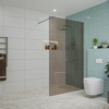 Fortifura Galeria Douche à l'italienne - 120x200cm - verre fumé - Chrome SW876872