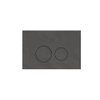 QeramiQ Dely Swirl Toiletset - inbouwreservoir Qeramiq Flush - 35mm zitting - natuursteen donker marmeren bedieningsplaat - ronde knoppen - mat zwart SW1578303
