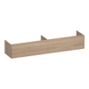 BRAUER Embrace meuble sous-lavabo - 198x35x45.5cm - 2 tiroirs softclose - sans poignées - 2 découpes pour siphon - chêne massif - chêne à lamelles naturel SW445120