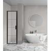 Aqua Vista Triple Porte pivotante - 100x200 cm - 8mm - verre transparent - élément cabine d'angle - noir mat SW969927