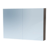 Saniclass Dual spiegelkast 100x70x15 indirecte LED verlichting 2 deuren legno antracite SW242133 Saniclass Dual spiegelkast 100x70x15 indirecte LED verlichting 2 deuren legno antracite SW242133