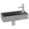 Differnz Ribble pack lave-mains – 38 x 18 x 8 cm – pierre naturelle noire – robinet droit chromé SW705426
