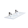 HR badmeubelen Gala Lavabo - 121x46x2cm - 2 bassins - 2 trous de robinet - céramique blanche SW235652