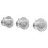 IVY Tribe Partie apparente - pour mitigeur thermostatique encastré - 3 robinets d'arrêt - symmetry - rosaces rondes - Inox 316 - brossé SW1030927