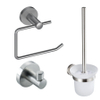 Fortifura Calvi Ensemble WC 3 pièces Acier inoxydable brossé PVD (inox) SW809447