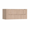 H&R Badmeubelen Juice Wastafelonderkast - 120x45x50cm - afgeronde hoeken - 4 lades - geïntegreerde greep - Rockford oak SW1489950