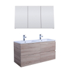 Adema Looks Badmeubelset 120x45.5x58cm met overloop en spiegelkast hout SW476728 Adema Looks Badmeubelset 120x45.5x58cm met overloop en spiegelkast hout SW476728