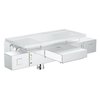 Grohe Cube Mitigeur thermostatique de bain avec inverseur et connexions et tray chrome 0442353 Grohe Cube Mitigeur thermostatique de bain avec inverseur et connexions et tray chrome 0442353