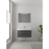 Bruynzeel Bando badmeubelset 90x45cm 1 kraangat 1 wasbak 2 lades met spiegel met softclose Composiet grafiet SW383368 Bruynzeel Bando badmeubelset 90x45cm 1 kraangat 1 wasbak 2 lades met spiegel met softclose Composiet grafiet SW383368
