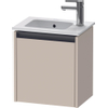 Duravit Ketho.2 Fonteinkast - met 1 deur - 41x29.2x44cm rechts - met greep antraciet - taupe supermat SW772416