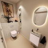 MONDIAZ TURE-DLUX Meuble toilette - 40cm - Rosee - EDEN - vasque Ostra - position droite - sans trou de robinet SW1105022