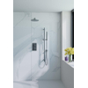 Fortifura Calvi Ensemble de douche pluie encastrable - thermostatique - bras mural - pommeau 25cm - barre curseur - douchette stick - flexible en métal - Gunmetal SW1233183