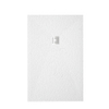 ZEZA Grade Receveur de douche- 90x100cm - antidérapant - antibactérien - marbre minéral - rectangle - blanc mat SW1152854