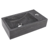 Differnz Hura Lavabo pour WC - 40x22x11cm - pierre calcaire - gris SW1236898