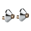 Grohe S-koppeling - met rozet - per paar - 3/8x1/2 inch - chroom 0430412
