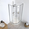 Sealskin Hooked Cabine de douche quart de cercle en quatre parties avec portes coulissantes 90x90x200 cm, verre de sécurité transparent 6 mm avec traitement anticalcaire chrome SW696359