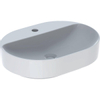 Geberit VARIFORM opzetwastafel - 60x45cm - met 1 kraangat - zonder overloop - glans wit SW421972