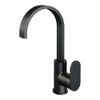 Brauer Black Edition Robinet de lavabo rehaussé avec bec rotatif économiseur d'énergie Noir mat SW385394
