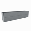 Mondiaz TENCE Meuble sous vasque - 200x45x50cm - 4 tiroirs - push to open - softclose - 1 découpe gauche - Plata SW1016500