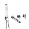 Crosswater Module Ensemble de baignoire - 2 poignées - bec de baignoire - douchette à main - chrome SW927812