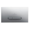 Villeroy & Boch Viconnect bedieningsplaat dualflush frontbediend - 25.3x14.5cm - kunststof - mat chroom SW106654