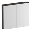 BRAUER Impress Armoire de toilette - 80x70x15cm - sans éclairage - 2 portes miroir double face - Anthracite Bois SW1199040