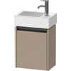 Duravit Ketho.2 Wastafelonderbouwkast - met 1 deur - 36.4x23.8x44cm links - met greep antraciet - linnen mat SW771836