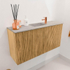 Mondiaz JOYA-DLUX 80cm toiletmeubel - kleur Oak - Wastafel FAYE positie Midden 1 kraangat kleur Glace. SW1421981