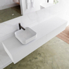 Mondiaz Lagom Meuble salle de bains 180x30.9x45cm Solid Surface Talc 2 tiroirs avec lavabo BINX vasque à poser Gauche 1 trou de robinet SW409127