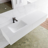 MONDIAZ LAGOM 160cm badmeubel solid surface talc 2 lades Wastafel cloud links 1 kraangat SW409030 MONDIAZ LAGOM 160cm badmeubel solid surface talc 2 lades Wastafel cloud links 1 kraangat SW409030