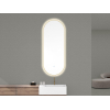 Wiesbaden Nomi Spiegel - met lijst ovaal - met LED dimbaar en spiegelverwarming - 50x100cm - goud SW892034