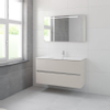Bruynzeel Miko badmeubelset 66x121x51cm 1 kraangat 1 wasbak 2 lades met spiegel met softclose kasjmier grijs SW384514 Bruynzeel Miko badmeubelset 66x121x51cm 1 kraangat 1 wasbak 2 lades met spiegel met softclose kasjmier grijs SW384514