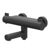 IVY Pact Robinet de baignoire thermostatique apparent - bec de baignoire pivotant - inverseur - Cooltouch - Noir mat PED SW1031161