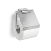 Zack Atore toiletrolhouder met klep 12.4x12.4x5.4cm RVS Mat SW538590