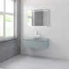 Bruynzeel Giro badmeubelset 49x100x46cm 1 wasbak 1 lade met spiegel met softclose composite fjord groen SW384177 Bruynzeel Giro badmeubelset 49x100x46cm 1 wasbak 1 lade met spiegel met softclose composite fjord groen SW384177