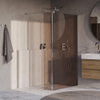 BRAUER Coral Lavabo pour meuble 119.6x45.7x10.5cm sans trop-plein 2 vasques Gauche et droite sans trou de robinet Composite Calacatta Gold SW721068