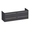 Saniclass Exclusive Line onderkast 139x45.5x50cm hangend met 4 softclose lades 2 sifonuitsparingen MFC Black Diamond SW86454 Saniclass Exclusive Line onderkast 139x45.5x50cm hangend met 4 softclose lades 2 sifonuitsparingen MFC Black Diamond SW86454