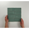 ÉCHANTILLON Terravito Galeno carreau mural - 7.5x15cm - 8.5mm - Rectangle - Vert brillant SW736177