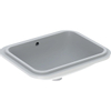 Geberit VARIFORM onderbouwwastafel - 45x44cm - zonder kraangat - met overloop - wit SW422332