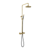 Hotbath Cobber Thermostatische regendoucheset - met 20cm ronde hoofddouche staafhanddouche - PVD - messing geborsteld (goud) SW229848