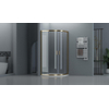 FugaFlow Efficiente Vetro Douchecabine - 90x90cm - kwartrond - goud mat SW1470178