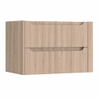 H&R Badmeubelen Juice Meuble sous vasque - 80x45x50cm - angle droit arrondi - 2 tiroirs - poignée intégrée - chêne Rockford SW1488964