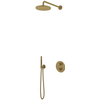 Hotbath Cobber Complete - thermostatische douche InBouwSet CB009BBP - met 2-weg-stop-omstel - PVD - geborsteld messing (goud) SW1118031