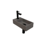 Ink Versus pack lave-mains – 36 x 18 x 9 cm – quartz gris – perçage à gauche – robinet noir mat SW352413