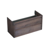 Forzalaqua Gela 2.0 meuble sous-lavabo 120x51x60cm avec 2 tiroirs sans poignées à fermeture douce Chêne massif Charcoal SW492287
