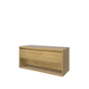 Proline top ensemble de meubles bas 120x46x55.2cm meuble avec étagère chêne idéal et plaque de recouvrement chêne idéal SW350353