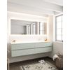 Mondiaz VICA ensemble de meuble de salle de bain - 200cm - meuble sous-vasque gris - 4 tiroirs - lavabo moon droite - 1 trou de robinet - miroir LED - version XL 60cm de haut SW1098171