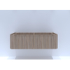 H&R badmeubelen Juice Wastafelonderkast - 140x45x40cm - afgeronde hoeken - 3D-front - 2 lades - geïntegreerde greep - rockford oak SW867716