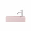 Crosswater Beck Lave-main - 45x20x11cm - 1 trou de robinet - bonde non-obturable - Rose mat SW927962