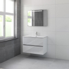 Bruynzeel Miko badmeubelset 66x91x51cm 1 kraangat 1 wasbak 2 lades met spiegel met softclose glans wit SW384501 Bruynzeel Miko badmeubelset 66x91x51cm 1 kraangat 1 wasbak 2 lades met spiegel met softclose glans wit SW384501